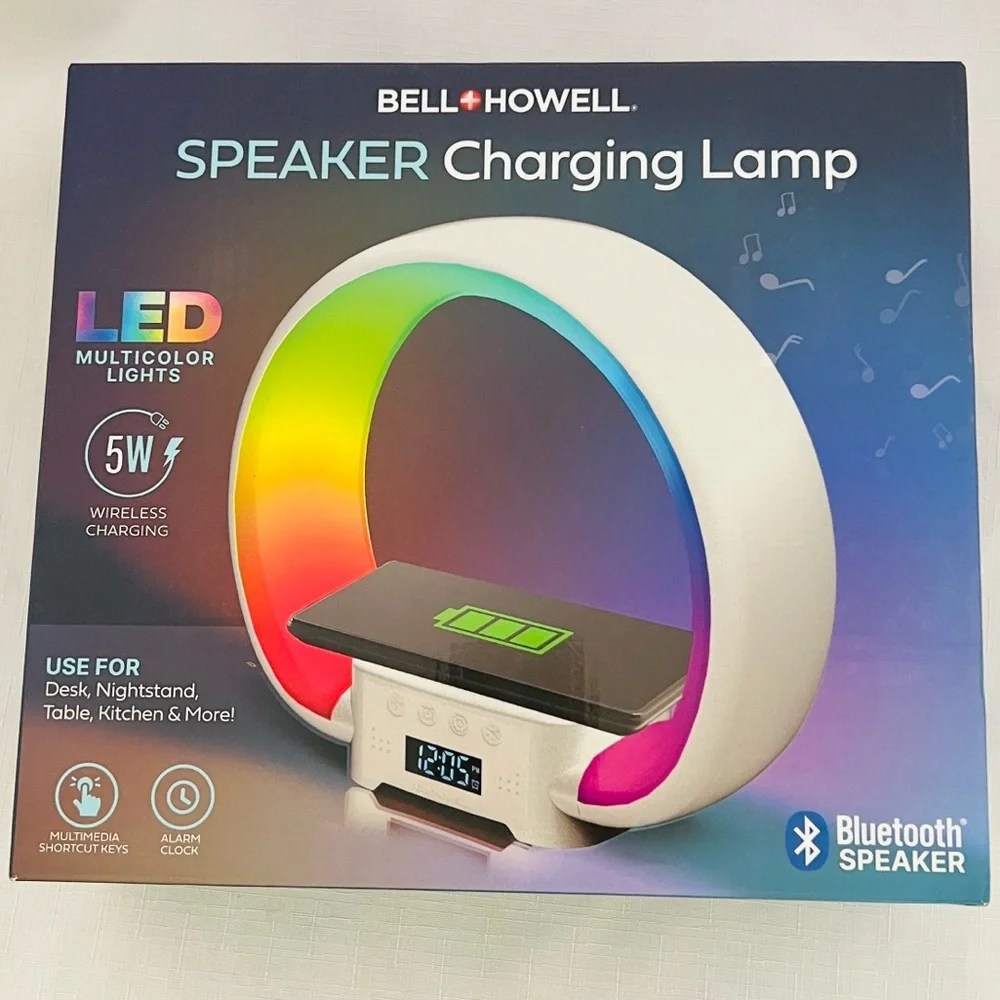 NIB~Bell + Howell / Speaker~Charging Lamp